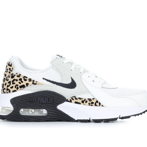 Nike Shoes - Nike Air White and Leopard Sneakers
